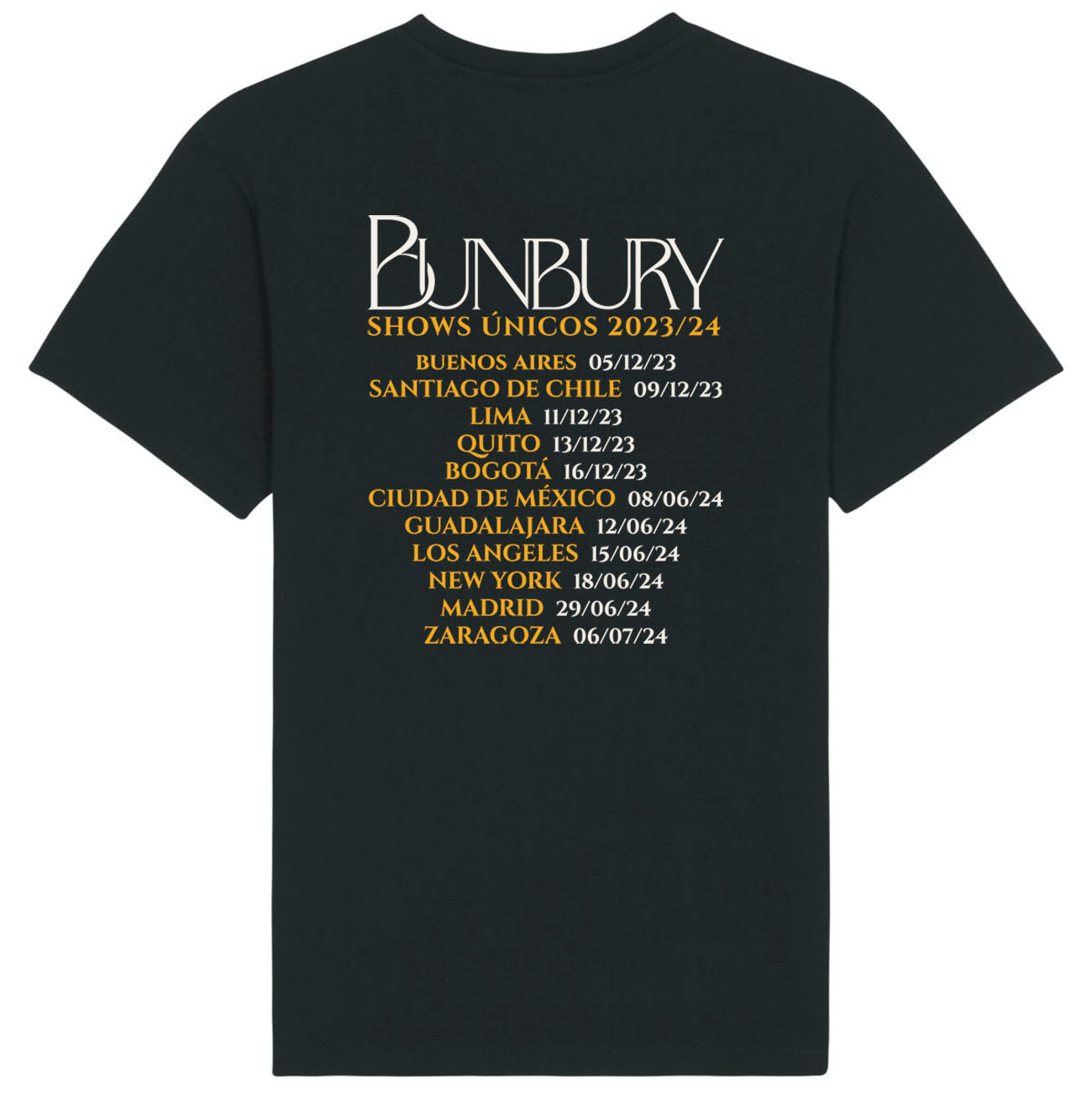 CAMISETA BUNBURY SHOWS ÚNICOS BAILANDO